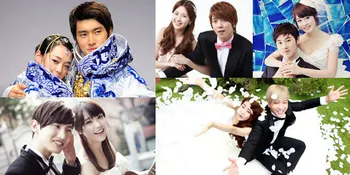 Pasangan Idola Korea Berbalut Baju Pernikahan