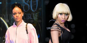 Penasaran, Rihanna Tertangkap Kamera Lirik Dada Seksi Nicki Minaj