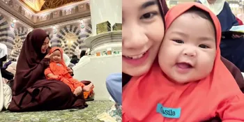 Potret Anisa Rahma Bukber di Masjid Nabawi Sambil Gendong Si Kecil, Netizen Kompak Bersholawat