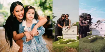 7 Potret Gewa dan Mutia Ayu Ziarah ke Makam Glenn Fredly, Tulis Pesan Manis
