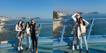 Potret Jennifer Dunn dan Faisal Haris Ajak Dua Anaknya Liburan di Korea