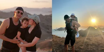 6 Potret Jonas Rivanno Gendong Anak Naik Bukit, Pancarkan Aura Hot Daddy
