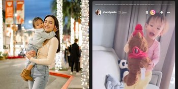 9 Potret Keseruan Baby Claire Anak Shandy Aulia Saat Karantina, Joget - Olahraga di Bawah Meja