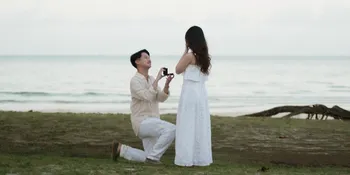 Potret Leonardo Edwin Melamar Sang Kekasih, Romantis di Kala Senja