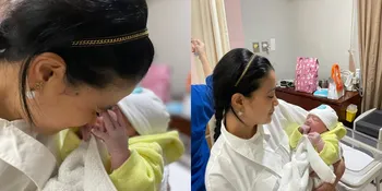Potret Marcella Zalianty Gendong Keponakan Perempuan Pertama yang Baru Lahir