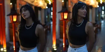 Potret Terbaru Fanny Ghassani, Cantik dengan Outfit Tank Top Crop Hitam