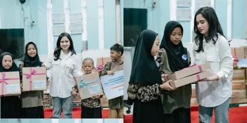 6 Potret Tissa Biani Kunjungi Panti Asuhan dan Berbagi Paket Lebaran untuk Anak-Anak, Ungkap Rasa Bahagia