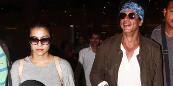 Pulang Dari Bulgaria, SRK Antar Kajol Sampai Mobilnya di Bandara