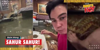 Ramadan Tanpa Kehadiran Istri, Baim Wong Tetap Sahur Meski Air Sudah Masuk ke Dalam Rumah