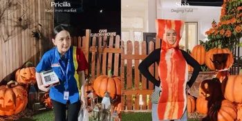 Rayakan Halloween, 7 Potret Agatha Pricilla Jadi Mbak-Mbak Mini Market - Sivia Azizah Jadi Daging Halal