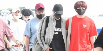 Sampai di Jakarta Untuk 'Super Show', Super Junior Disambut Fans di Bandara