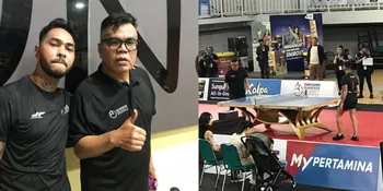 Sempat Jumawa, Cing Abdel Akui Sulit Kalahkan Onadio Tanding Tenis Meja