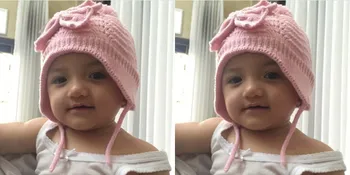 So Cute, Ekspresi Baby Arsy Saat Makan Buah Jeruk!