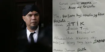 Surat Ahmad Dhani Untuk Ibunda Dari Penjara, Janji Jadi Lebih Sabar Setelah Bebas