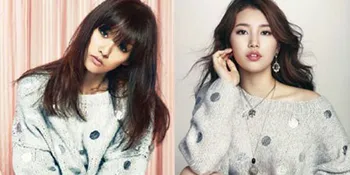 Sweater Rajut Sama, Keren Mana Suzy Miss A vs Hyori?