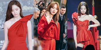 7 Seleb Korea Ini Jadi Sorotan Saat Kenakan Baju Warna Merah, Tampil Berani dan Elegan