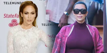 Tampil Hot Tanpa Dalaman, Jennifer Lopez Dipuji Kim Kardashian