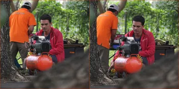 Teddy Syah Kok Main-Main Dengan Kompresor, Lagi Ngapain Nih?