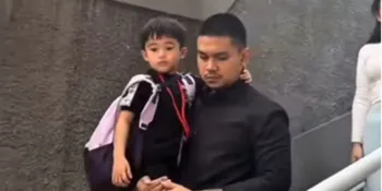 Temani Daftar Sekolah, Aripat Makin Dekat dengan Adzam Putra Nathalie Holscher
