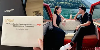 Thariq Halilintar dan Aaliyah Massaid Dapat Hadiah Jam Tangan Couple Mewah dari Maia Estianty