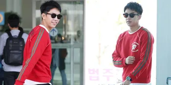 Tinggalkan Jogja, Lee Seung Gi Pakai Sandal Jepit di Bandara
