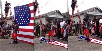 [Video] Lil Wayne Tak Sengaja Injak Bendera Amerika