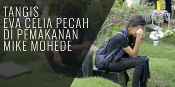 VIDEO: Tangisan Pilu Eva Celia di Sela Pemakaman Mike Mohede