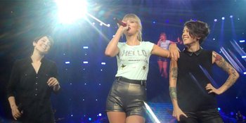 [Video] Taylor Swift Kegirangan Nyanyi 'Closer' Bareng Tegan and Sara