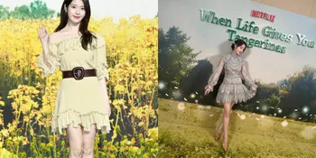 Visual Cantik IU di Press Conference Series Netflix Terbaru ‘WHEN LIFE GIVES YOU TANGERINES’
