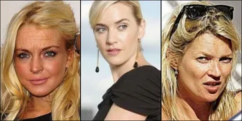 Foto Wajah Asli Para Selebritis Sebelum Diedit