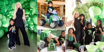 10 Foto Pesta Ulang Tahun Psalm West Anak Bontot Kim Kardashian, Digelar Mewah Bertema Superhero 'HULK'