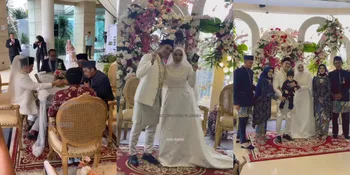 10 Potret Akad Nikah Rizki DA dan Hersa Rahayu, Beri Mahar Emas 12 Gram - Bahagia Pamer Buku Nikah