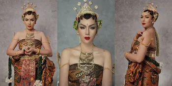 10 Potret Kalina Ocktaranny Jadi Pengantin Jawa, Cantik Manglingi Pakai Paes Ageng - Dodot Basahan