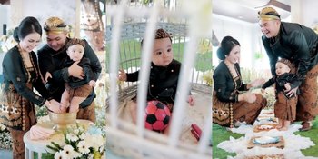 10 Potret Meriahnya Tedak Siten Baby Abe Putra Bungsu Momo Geisha, Gemas Pakai Busana Adat Jawa - Pilih Bola Saat Masuk Kurungan
