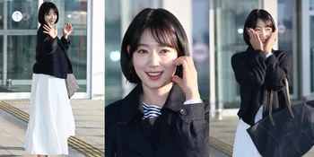 10 Potret Park Shin Hye Berangkat ke Hong Kong, Pesona Mama Cantik Bikin Terpana - Akui Sempat Gugup Difotoin di Bandara