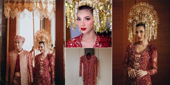 11 Potret Busana Pengantin Sheila Dara Saat Pesta Resepsi, Cantik Serba Merah - Pakai Adat Minang