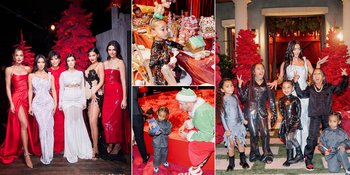 11 Potret Perayaan Natal Keluarga Kim Kardashian, Dekorasi Super Mewah dengan Nuansa Serba Merah