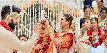 11 Potret Pernikahan Mouni Roy dan Suraj Nambiar, Digelar Privat - Penuh Tawa Bahagia 