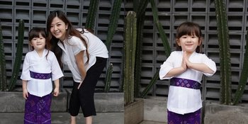 7 Foto Vechia Anak Sulung Franda dan Samuel Zylgwyn Pakai Baju Adat Bali, Gadis Kecil Cantik yang Menggemaskan