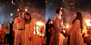 7 Momen Langka Annisa Pohan dan AHY Lepas Lampion Rayakan Waisak, Suasana Magis dan Syahdu