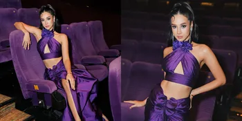 7 Potret Anya Geraldine Dandan Serba Ungu di Premier Film 'Mendadak Dangdut', Spesial Ditemani Sang Pacar