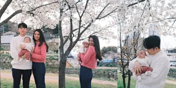 7 Potret Baby Noa Cucu Helmy Yahya Kencan Perdana Bareng Orangtua, Asyik Jalan-jalan ke Taman Bunga Sakura - Pipi Tembem Bikin Gemas