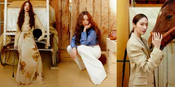 7 Potret Krystal Jung di Pemotretan Terbaru Bareng Vogue Korea, Pancarkan Aura Mahal - Elegan dengan Konsep Berkuda