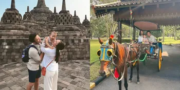 7 Potret Liburan Jessica Mila ke Magelang, Kenalkan Candi Borobudur pada Si Kecil - Asyik Naik Dokar sampai Berenang