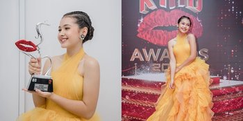 7 Potret Sandrinna Michelle Bintang 'DARI JENDELA SMP' Tampil Menawan di Acara Kiss Award 2022, Berhasil Bawa Pulang Piala