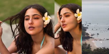 7 Potret Sara Ali Khan Liburan di Pantai, Hot Berbikini - Panen Perut Rata