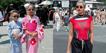 8 Foto Gemas Anak-Anak Kimmy Jayanti Pakai Kimono Saat Liburan ke Jepang