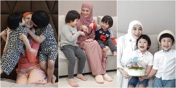 8 Foto Jagoan Kecil Donita yang Kompak dan Menggemaskan