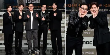8 Foto Preskon Drama CHIEF DETECTIVE 1958, Lee Je Hoon & Lee Dong Hwi Pose Gemes Berdua