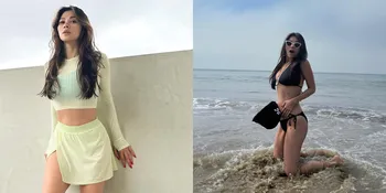 8 Potret Adinda Bakrie Pamer Perut Rata Dalam Balutan Bikini Two Piece, Nggak Kelihatan Kayak Punya 3 Anak!